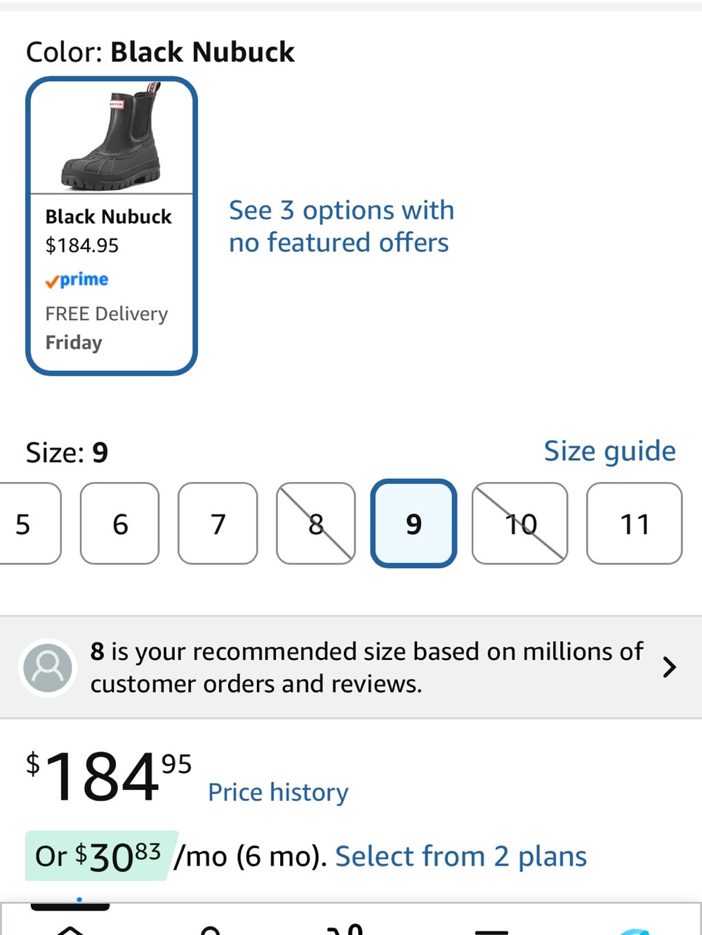 Hunter Original Commando Chelsea Boots – Black Waterproof - Picture 9 of 9